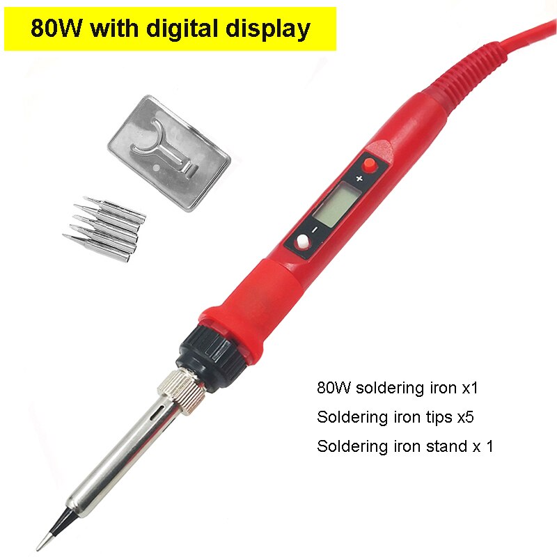 60W/80W Electric soldering iron temperature adjustable 220V 110V LCD Digital Display Welding Solder iron rework station Tools