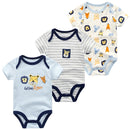3 PCS/LOT Newborn Baby Clothing 2021 New Fashion Baby Boys Girls Clothes 100% Cotton Baby Bodysuit Short Sleeve Infant Jumpsuit