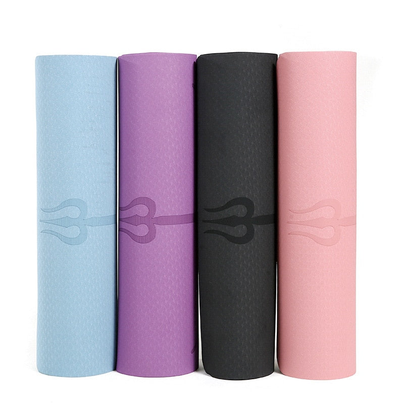 Esterilla de Fitness ampliada de 183cm, esterilla de Yoga para hombres, esterilla de ejercicio para gimnasio, Esterilla, Tapete de Yoga, almohadilla alargada antideslizante para principiantes con bolsa de Yoga