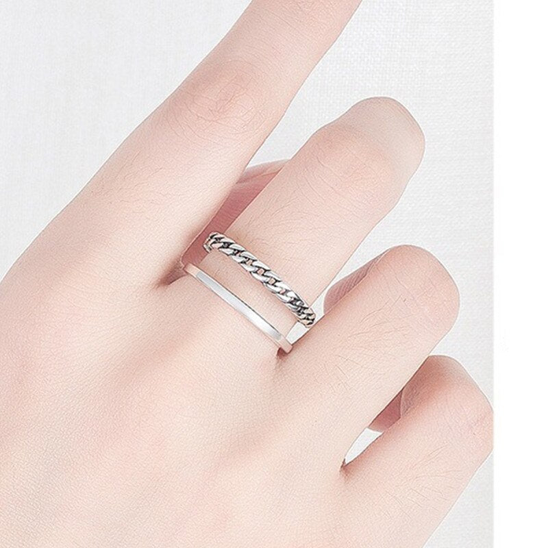 NEHZY S925 Stamp Ring High Quality Hollow Woman Fashion Jewelry Adjustable Ring Retro Thai Silver Black Hot Sale