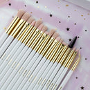 BEILI Make up Brush Set Professional White Face Makeup Brushes Pink Synthetic Hair Eyeshadow Blush Contour Foundation Brush