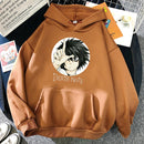 Popular Japanese Manga Death Note L·Lawliet Hoodies Men Anime Hoody Fashion Streetwear Loose Oversize Sweatshirts Fleece Clothes