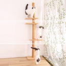 Domestic Delivery Height 238-274cm Cat Tree Condo Scratching Post Floor to Ceiling Adjustable Cat Scratcher Protecting Furniture