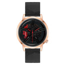 Reloj para hombre, llanta de rueda de coche, esfera de cubo, reloj de pulsera para hombre, relojes impermeables negros de malla de acero inoxidable, reloj Masculino
