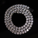 D&amp;Z 3MM-6MM Spring buckle Iced Out Full Cubic Zircon 1 Row Tennis Chain Necklace Gold Silver Color Hip Hop Jewelry