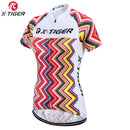 X-Tiger Women Cycling Jerseys Summer Short Sleeve Cycling Jerseys Mountain Breathable Bicycle Jersey Quick-dry Bike Jerseys