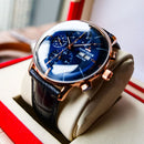 2021 Reef Tiger/RT Luxury Brand Men Watch Waterproof Function Automatic Watches All Blue Leather Strap Relogio Masculino RGA1699