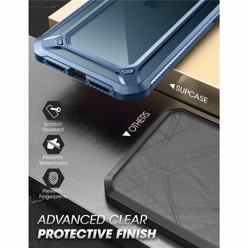 SUPCASE para iPhone 12 Pro Max Case 6.7 pulgadas (versión 2020) UB EXO Pro Hybrid Clear Bumper Cover CON protector de pantalla incorporado