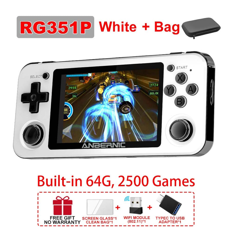 ANBERNIC RG351M RG351P Retro-Videospielkonsole Aluminiumlegierung Shell 2500 Game Portable Console RG351 Handheld Game Player