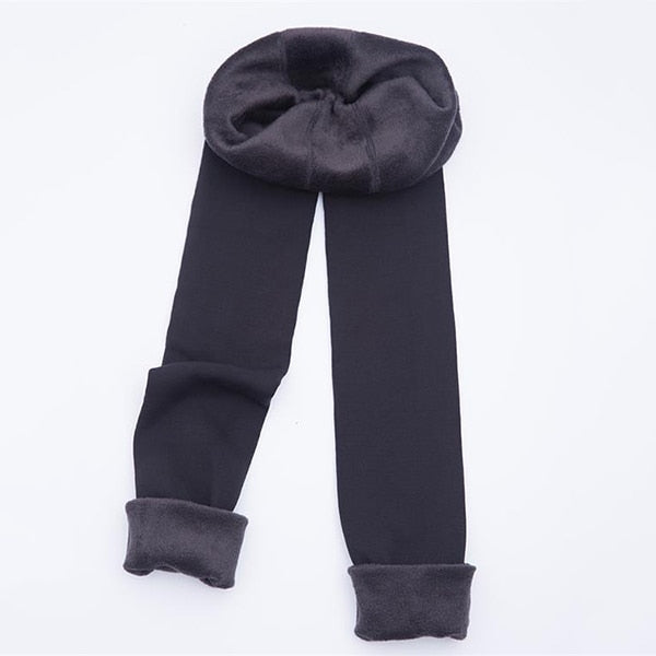 Autumn Winter Fashion Explosion Model Thick Velvet Warm Seamlessly Integrated Inverted Cashmere Leggings Warm Pants