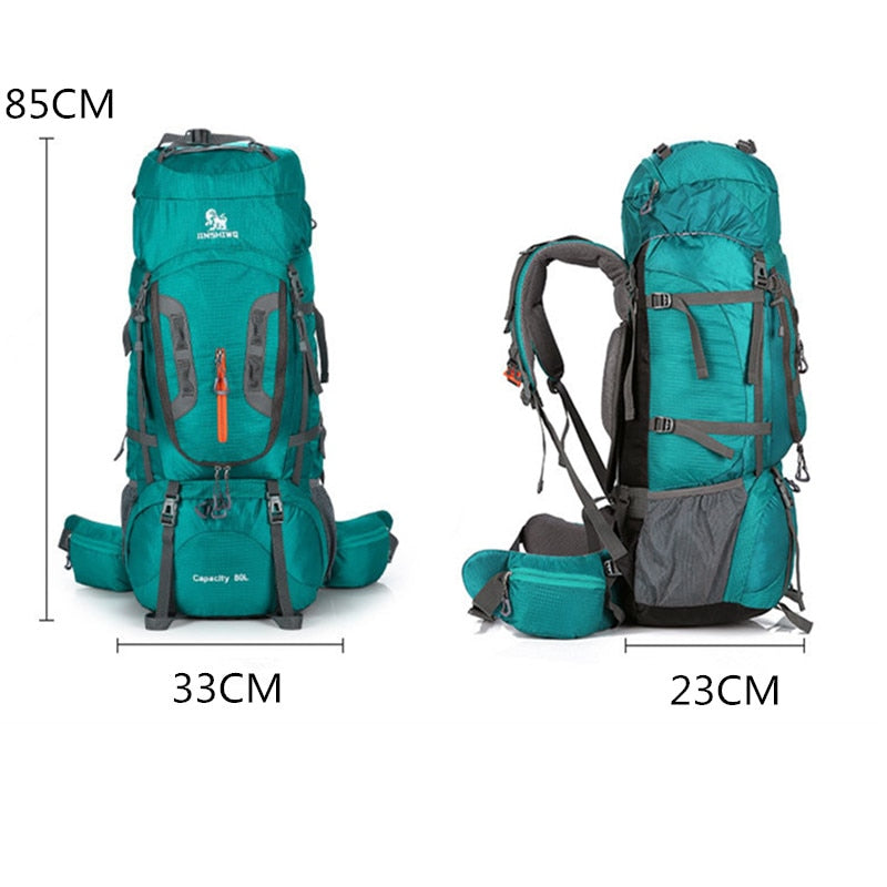 Mochila turística de 80L para acampar, senderismo, mochila militar, equipo de escalada de montaña, mochila deportiva, mochila de supervivencia Molle