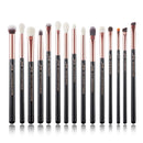 Jessup Make-up-Pinsel-Set 15-teiliges Make-up-Pinsel-Werkzeug-Set Eye Liner Shader Natur-Synthetik-Haar Rose Gold/Schwarz T157