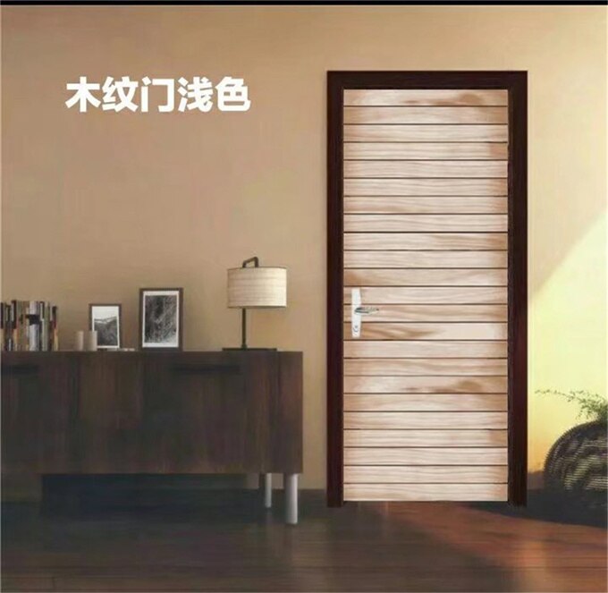 90x210cm White PVC Door Wallpaper Wood Grain sticker home decor Self-adhesive Waterproof Mural Furniture Door Decoration Decals