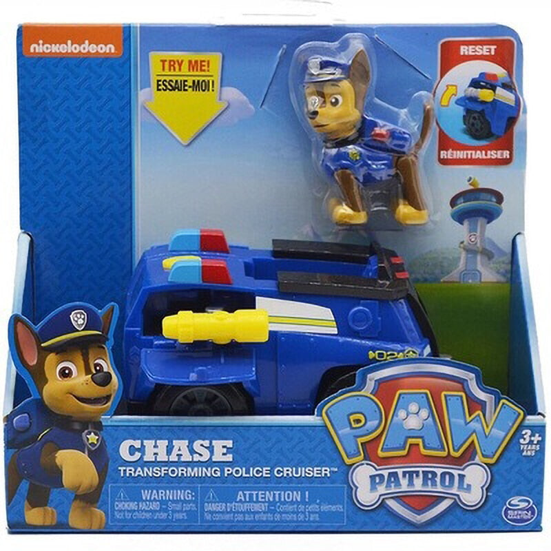 Original Paw Patrol Rescue Dog Puppy Set Spielzeugauto Patrulla Canina Spielzeug Actionfigur Modell Chase Skye Trümmerauto für Kinder Geschenk