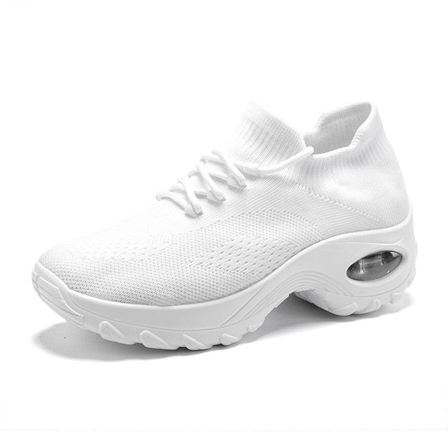 YWEEN Shoes Woman New Spring Lace Up Air Cushion Casual Ladies Shoes Woman Breathable Mesh Shoes Woman Sneakers Tenis Feminino