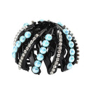 Fashion Women Bun Crystal Hair Claw Horsetail Buckle Hair Clip Bird Nest Expanding Hair Accessories Female Ponytail Headwear