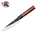 MITSUMOTO SAKARI 5.6''inch Japanese High carbon durable steel handcrafted petty knife durable wood Handle Wooden gift BOX