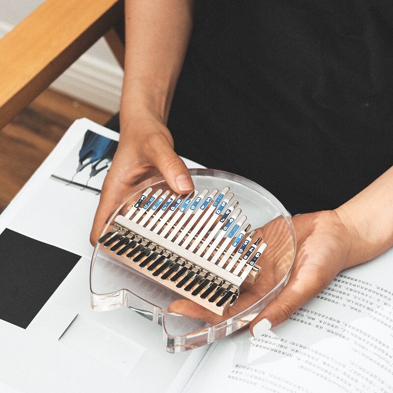 Kalimba Daumenklavier Kristall transparent Mini Fingerklavier Kabalin Anfänger 17-Ton Kalimba21-Ton