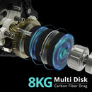 KastKing Spartacus/Spartacus Plus Baitcasting-Rolle Dual Brake System Reel 8KG Max Drag 11+1 BBs 6.3:1 Hochgeschwindigkeits-Angelrolle