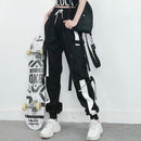 Women Elastic Waist Loose Streetwear Cargo Pants Female Fashion Ankle-length Jogging Trousers Ladies Plus Szie Casual Pants