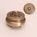 Quemador de incienso de tres patas de artesano de cobre, placa de estufa Zen Xuande, quemador de sándalo, quemador de incienso puro