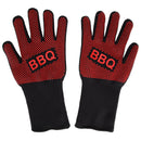 2pcs Fireproof Gloves Barbeque Kevlar 500 Degree BBQ Flame Retardant Fireproof Oven Gloves for Heat Insulation Microwave Oven
