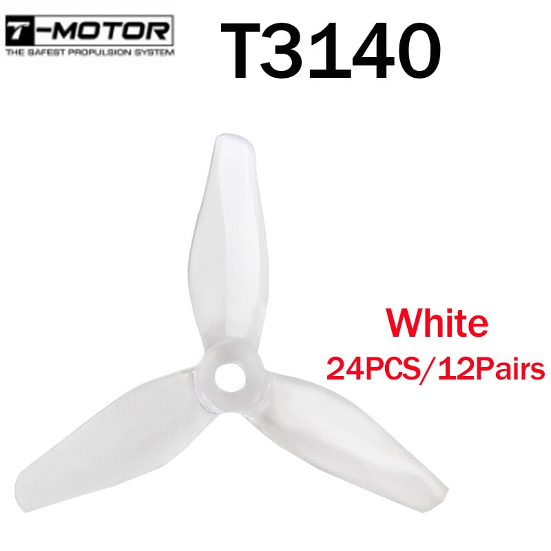 24 pcs/12 Pair T-Motor T3140 3140 3-blade Propeller CW CCW For RC Drone FPV Racing Brushless Motor