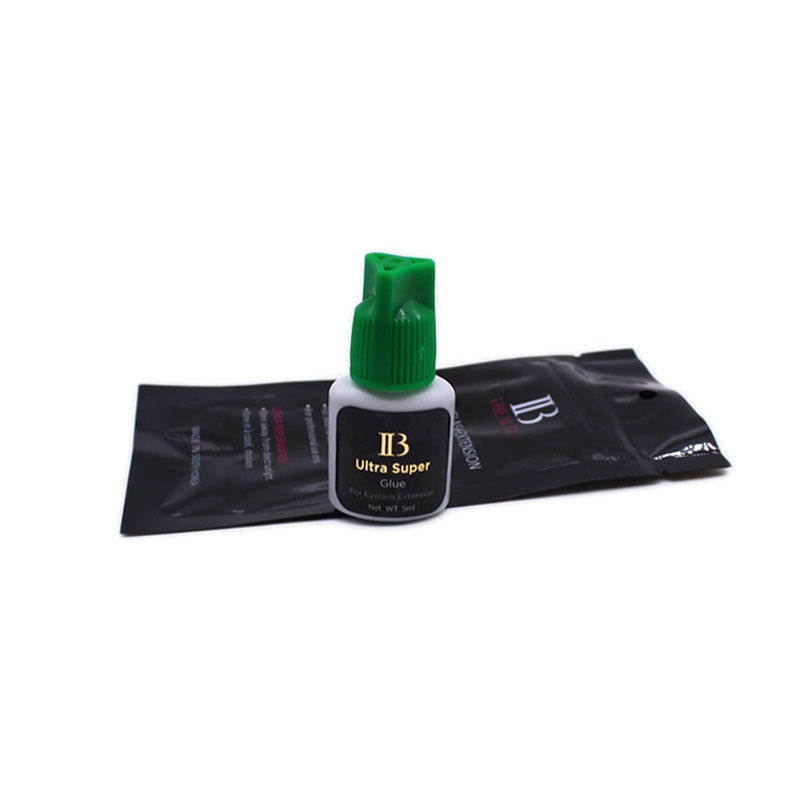 5 botellas / lote I-Beauty IB Ultra Super Glue 5ml Extensiones de pestañas individuales de secado rápido Green Cap Lash Glue Maquillaje al por mayor