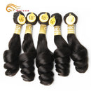Paquetes rizados 5 Unids / lote Paquetes de cabello humano peruano Extensiones de cabello humano de color natural para mujeres negras