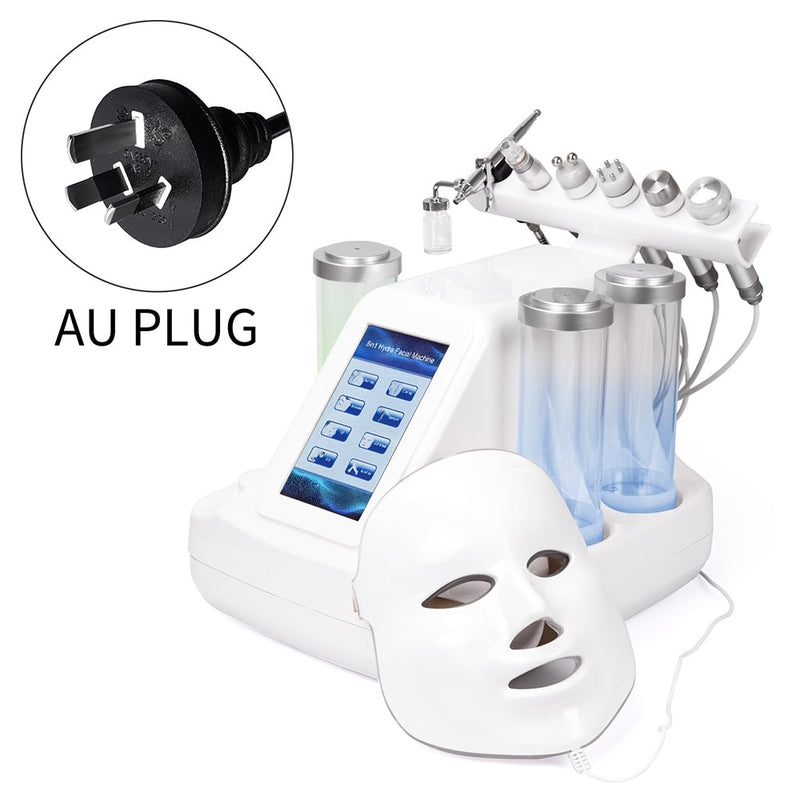 7-in-1-Hydra-Dermabrasion-Peeling Clean Skin Care BIO-Licht-RF-Vakuum-Gesichtshautreinigungs-Hydro-Wasser-Sauerstoff-Jet-Peeling-Maschine