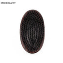 Men'S Oval Beard Brush Cleaning Care Tools Bristle Hair Wave Curling Brush Solid Wood Smooth Hair Comb Beard Comb