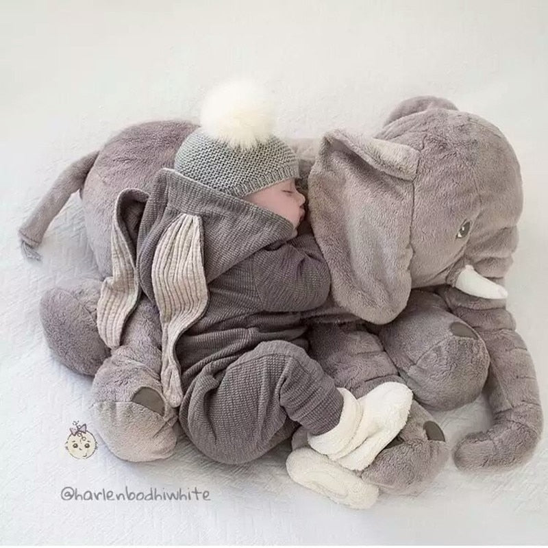 Encantador elefante de peluche infantil de 40cm/60cm, elefante suave para apaciguar a Playmate, muñeca tranquila, juguete para bebé, almohada de elefante, juguetes de peluche, muñeco de peluche
