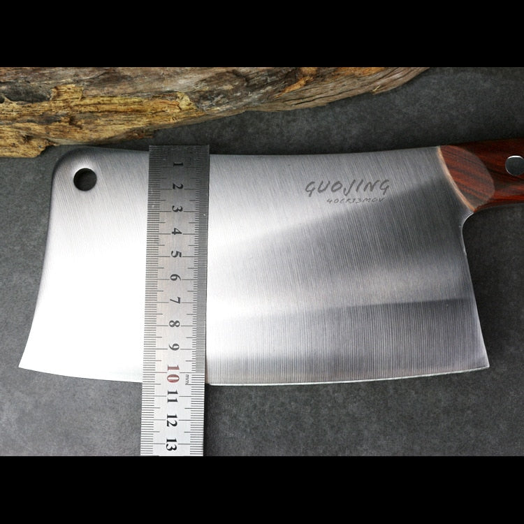 Big Bone Knives Chopping Knife 835g Stainless Steel Cleaver 5mm Blade Chopping Kitchen Knives Cutting Pork Bone 4Cr14mov Cutlery