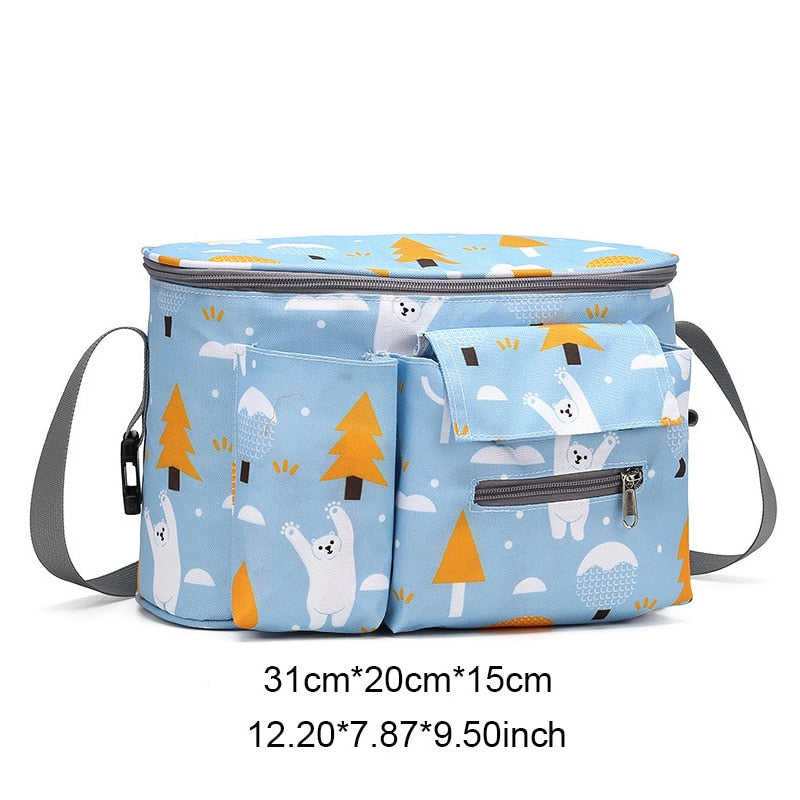 Baby Stroller Bag Waterproof Diaper Bag Mom Travel Hanging Nappy Bags Carriage Buggy Cart Bottle Backpack