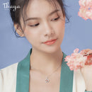 Collar de plata Thaya S925 con diseño de león, collar con colgante de plata de ley de cristal Artificial rojo para mujer, joyería fina de lujo