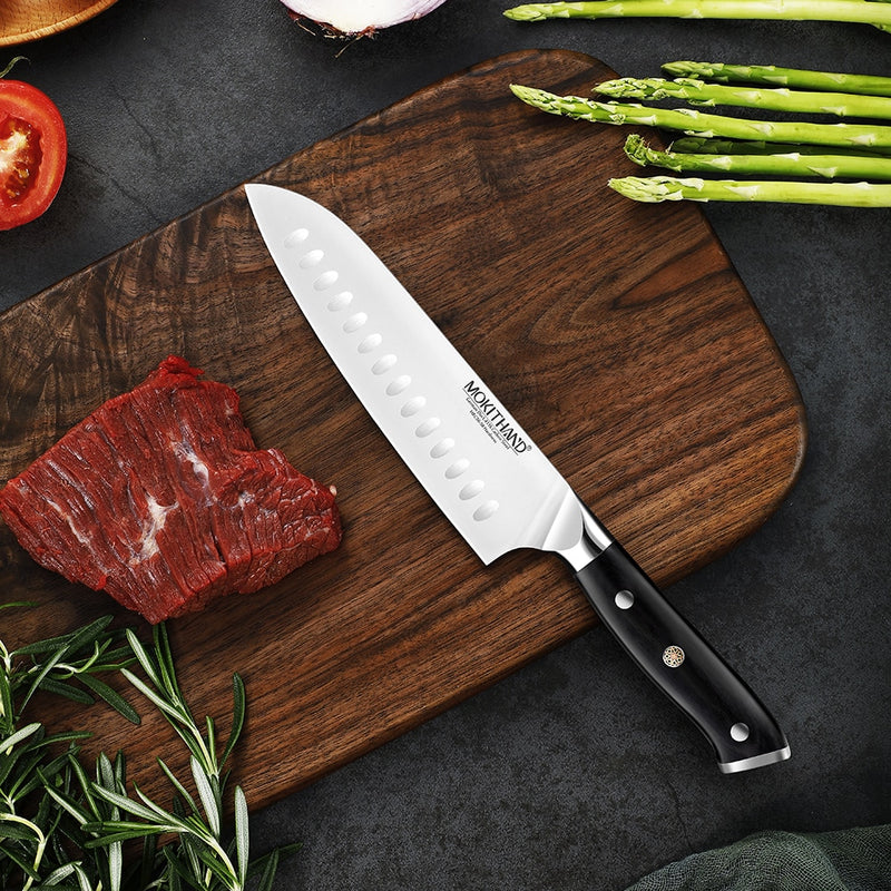 Japanese Kitchen Knives Sharp Chef Knife Sets Germany 1.4116 High Carbon Steel Santoku Fruit Boning Cooking Knife Handmade