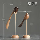 Danish wood ornaments jewelry carving wooden play Home Furnishing Nordic style puppet Home Furnishing features wood bird