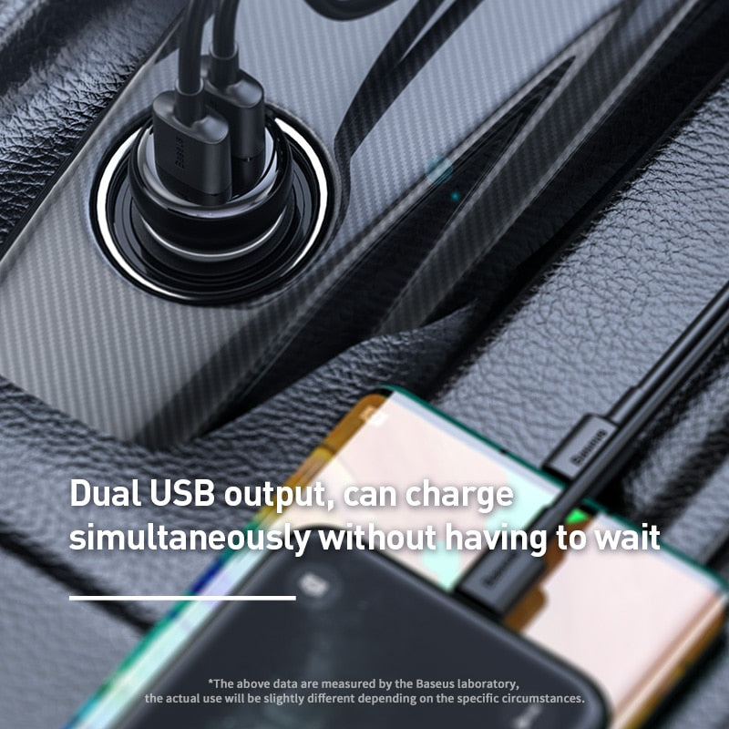 Baseus Car FM Transmitter Bluetooth-compatible 5.0 USB Car Charger AUX Handsfree Wireless Kit Auto Radio Modulator MP3 Player