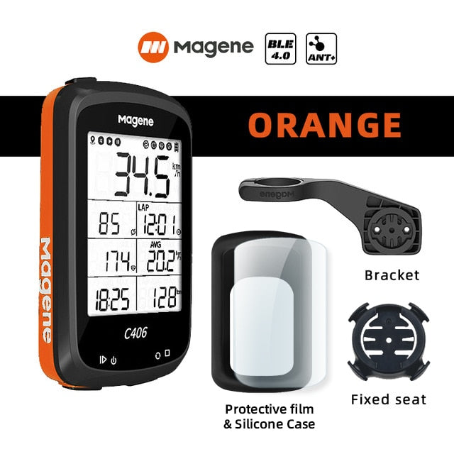 Magene C406 Bike Computer GPS Wireless Smart Mountain Road Bicycle Monito Stopwatchring Cycling Data Map bicycle Speed Stopwatch