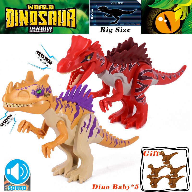 New Jurassic Dinosaur Rainforest Animals DIY Blocks Dinosaurs Mini Models Building Blocks Bricks Kid Dino Toys For Children