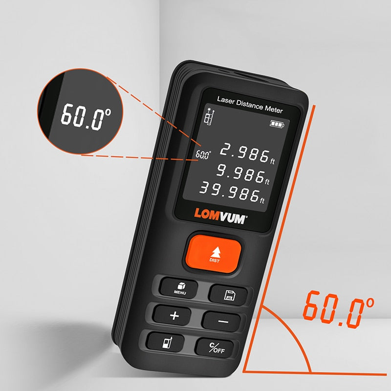 LOMVUM 40m 120m Trena Cinta métrica Láser Regla Telémetros Medidor de distancia digital Medidor Telémetro Lazer Metreler 100m