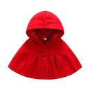 IYEAL Newborn Kids Baby Girl Clothes Cotton Warm Velvet Knitted Sweater Hooded Red Cloak With Bow for Children Toddler Girls