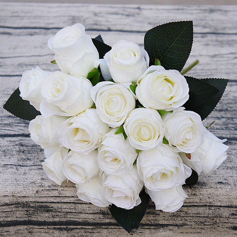 Ramo de rosas artificiales de seda rosa para el hogar, decoración de boda, rosa polvorienta, flor falsa, decoración de mesa de otoño, suministros para fiestas