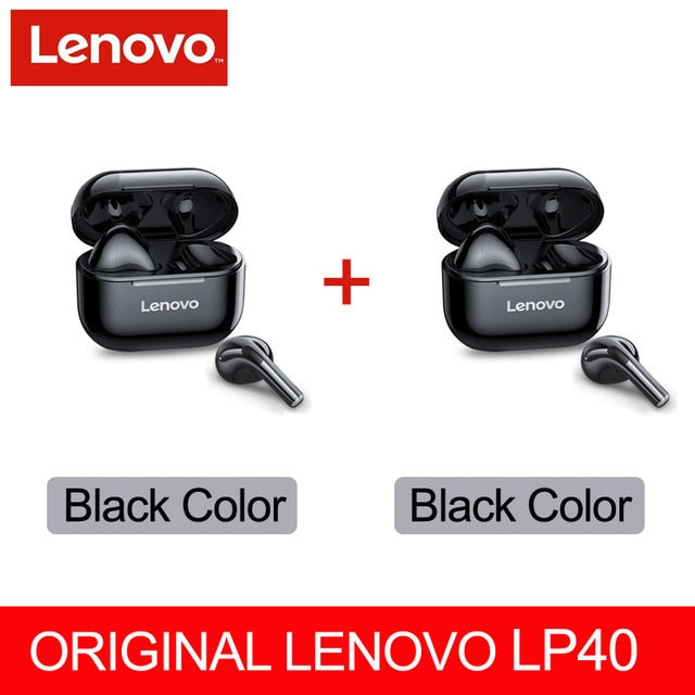 Original Lenovo LP40 drahtlose Kopfhörer TWS Bluetooth-Kopfhörer Touch Control Sport Headset Stereo-Ohrhörer für Telefon Android