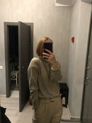 BELIARST Otoño e Invierno nuevo suéter de Cachemira para mujer suéter de cuello alto suéter grueso suelto camisa de punto de párrafo corto