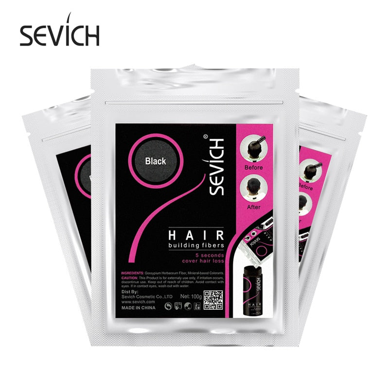 Sevich 500 g Haaraufbaufaser Refill Haarverdünnung Verdickung Haarwuchsfaser Keratinfaser für Haar Anti-Haarausfall-Produkte