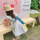 Humor Bear  Summer New  Sleeveless Cute Girl Dress Toddler Kid Princess Party Dress Print Back Bow Baby Kids Clothes