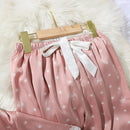 Lisacmvpnel Srping New Crown Print Mujer Pijamas Encaje Dulce Traje de manga corta Pijamas Verano Satén Gasa Tacto suave Ropa de dormir