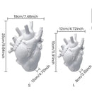 Jarrón de flores con forma de corazón anatómico de simulación nórdica, maceta de resina con latido del corazón, jarrones artísticos, escultura, maceta para plantas de escritorio, decoración del hogar