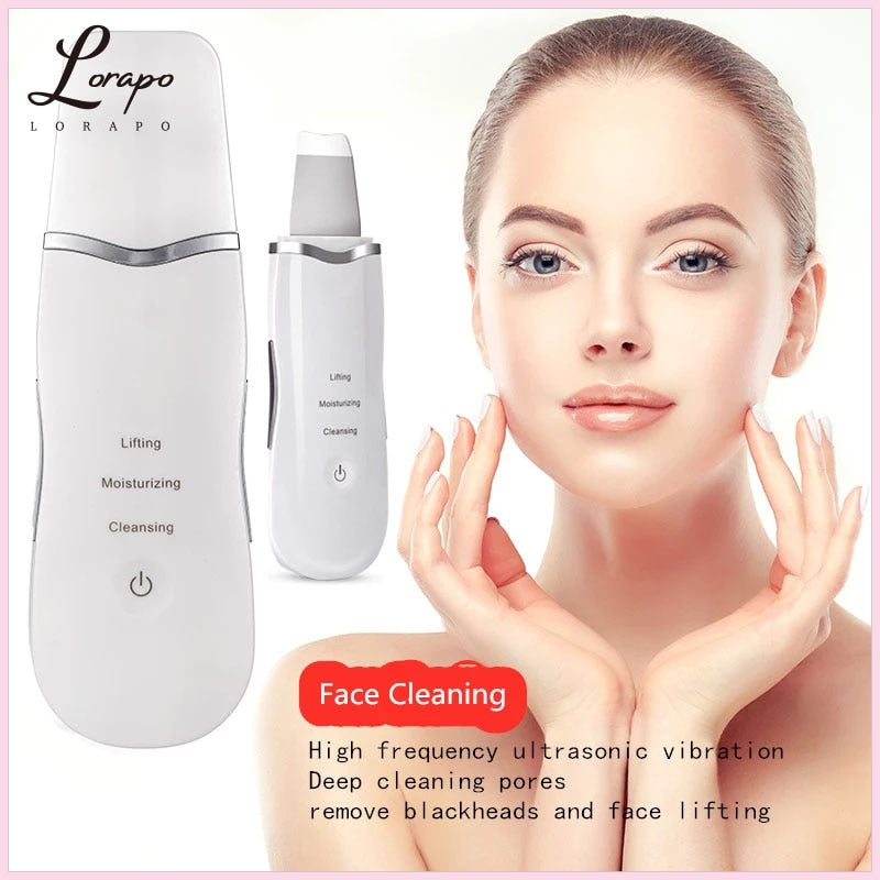 Ultrasonic Scrubber Deep Cleansing Face Scrubber Facial Cleansing Shovel Exfoliating Skin Scraper Peeling Beauty Instrument